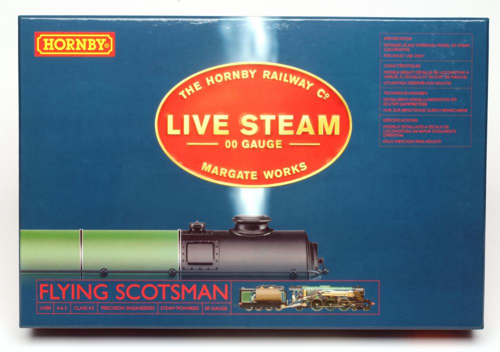 Hornby live steam 00 gauge scarce additional Flying Scotsman locomotive, boxed with outer sleeve, Image