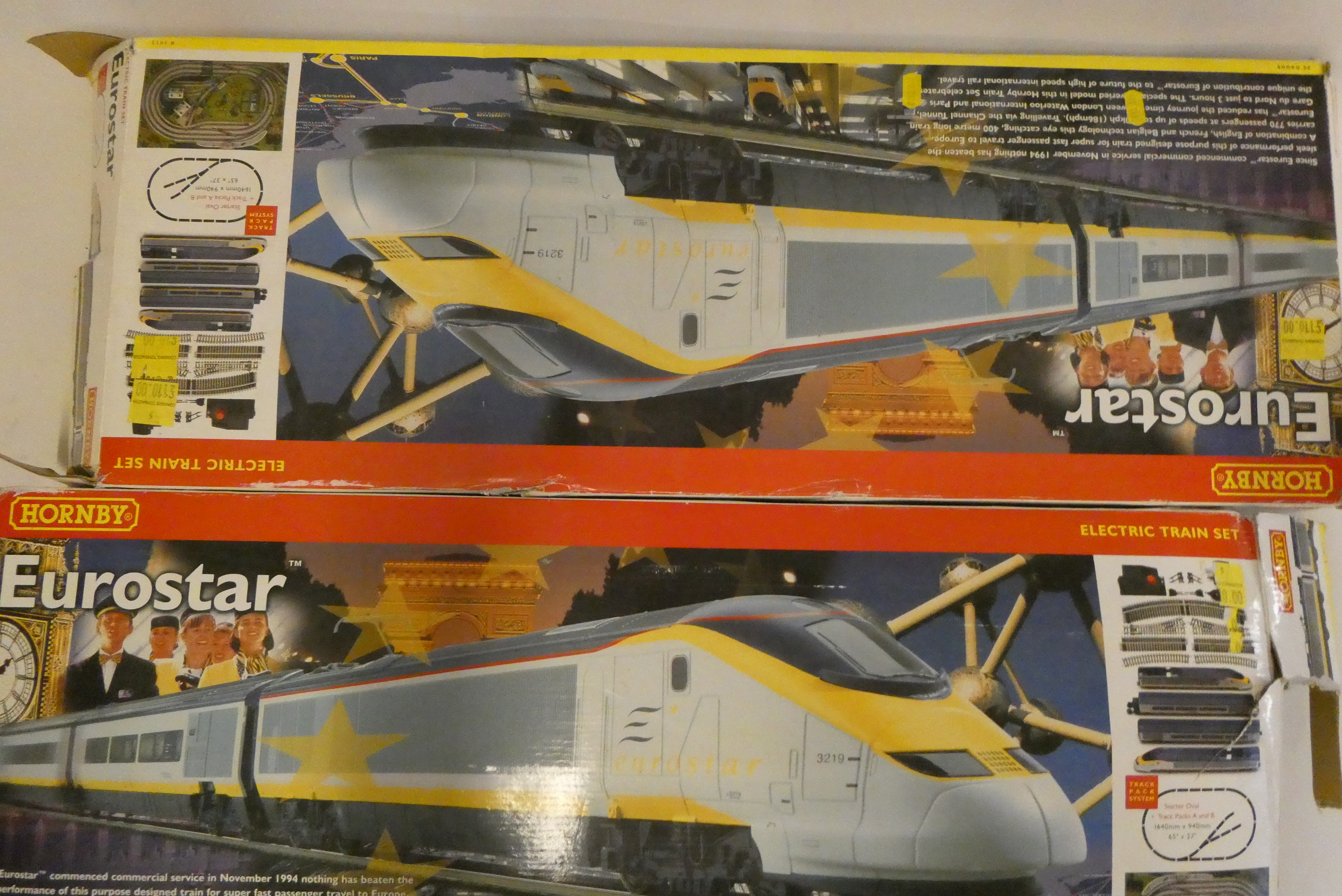 Hornby Eurostar Train Sets, boxes at fault, models good Image