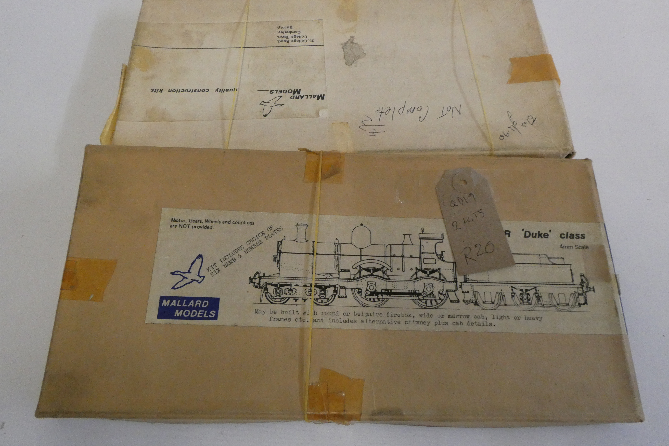 Mallard Models GWR Duke Class kit, good box, unchecked for completeness, also steam railmotor, Image
