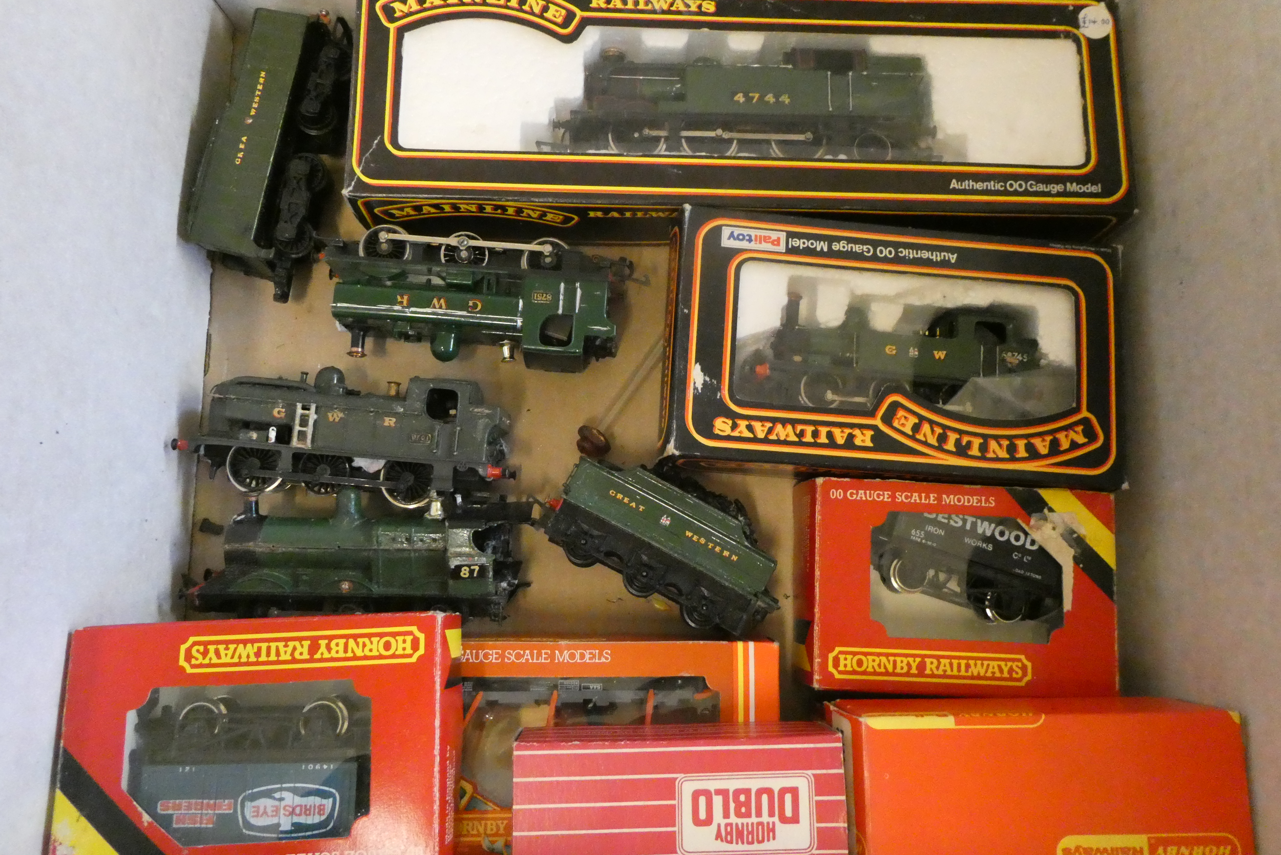 Four GWR Locomotive by various makers, all items over painted, some slight damage, fair to poor, and Image