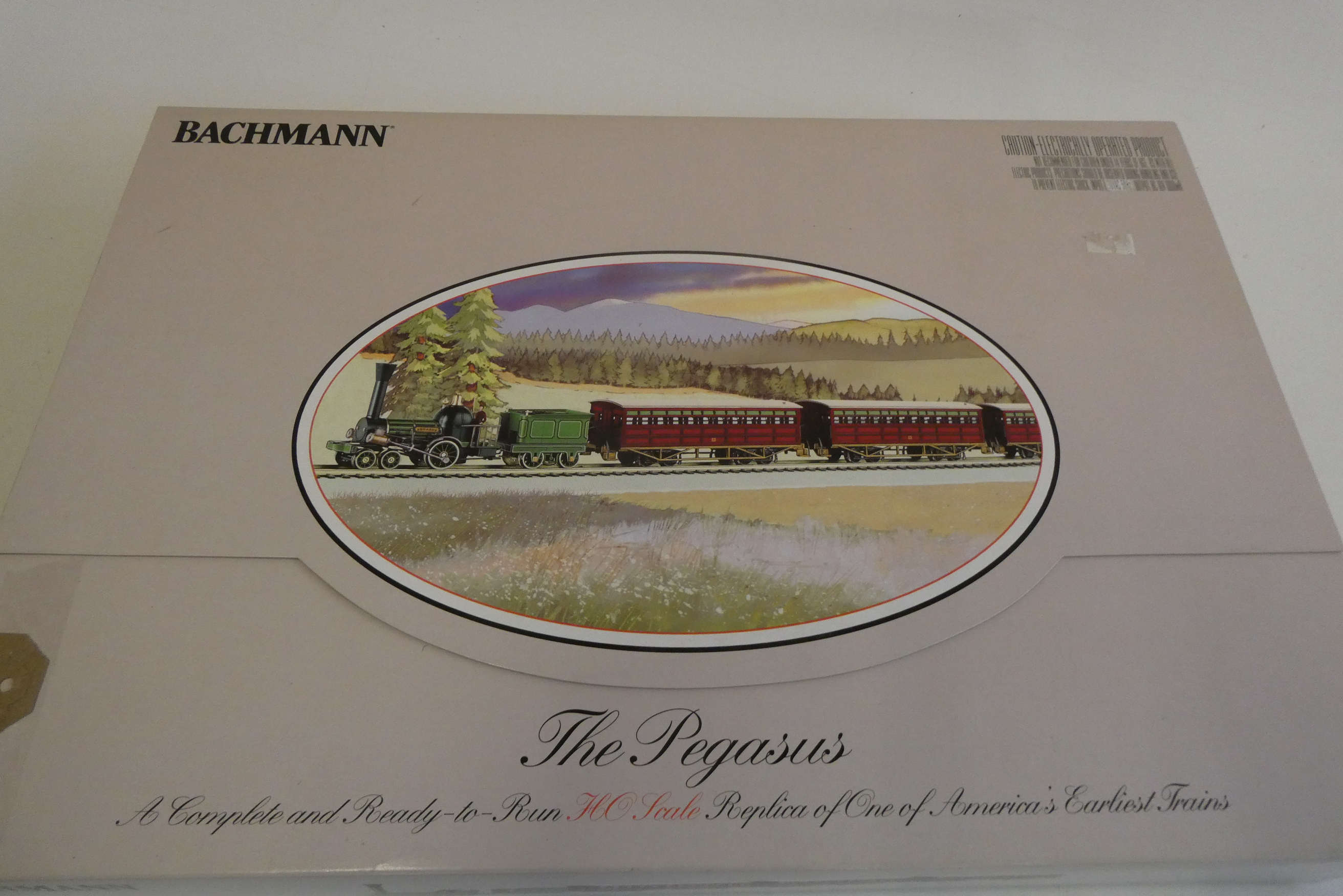 Bachmann The Pegasus Train set with Old Time locomotive and three coaches boxed, excellent Image