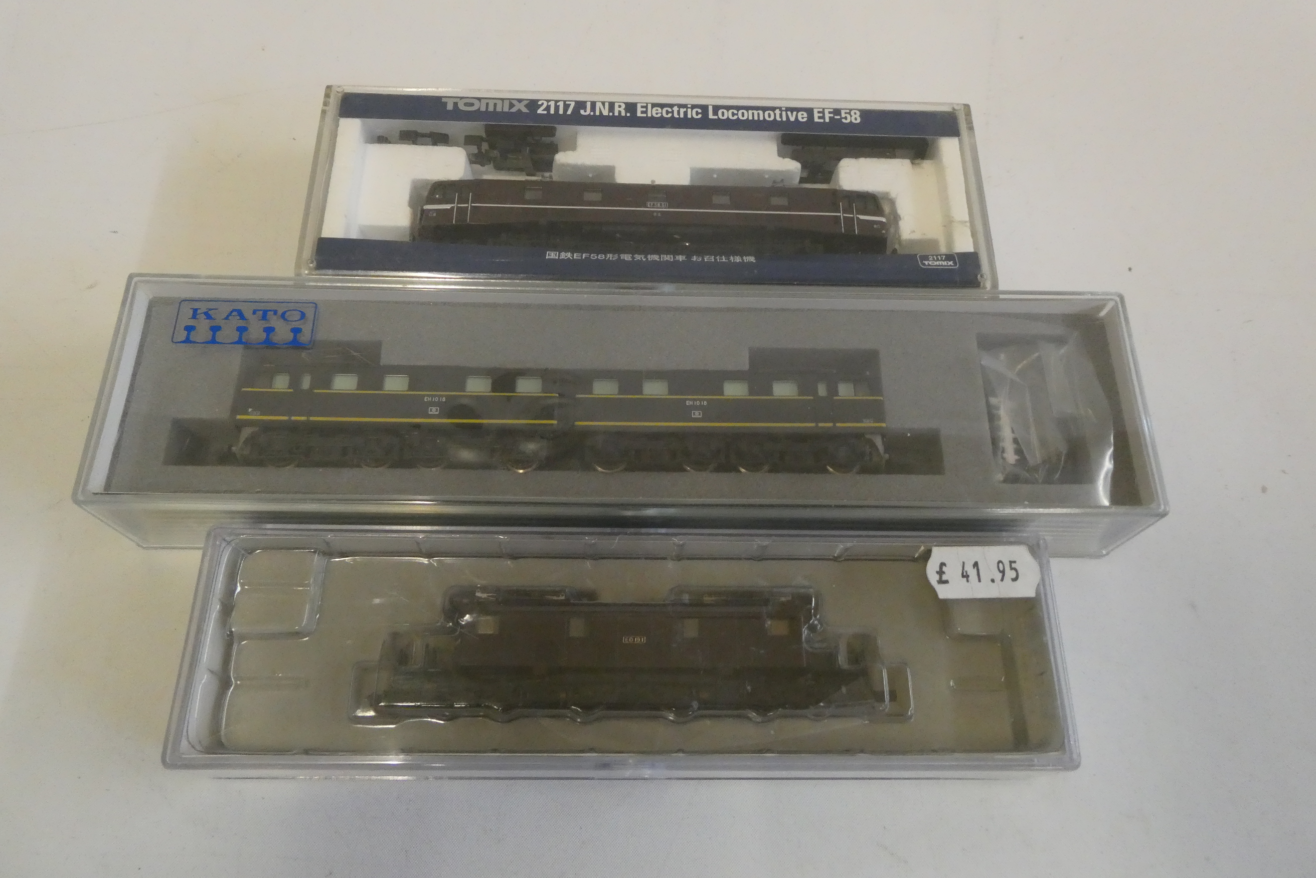 TOMIX Japanese J.N.R EF-58, KATO EH10 and Mico Ace ED19-1, all items boxed, excellent to mint Image