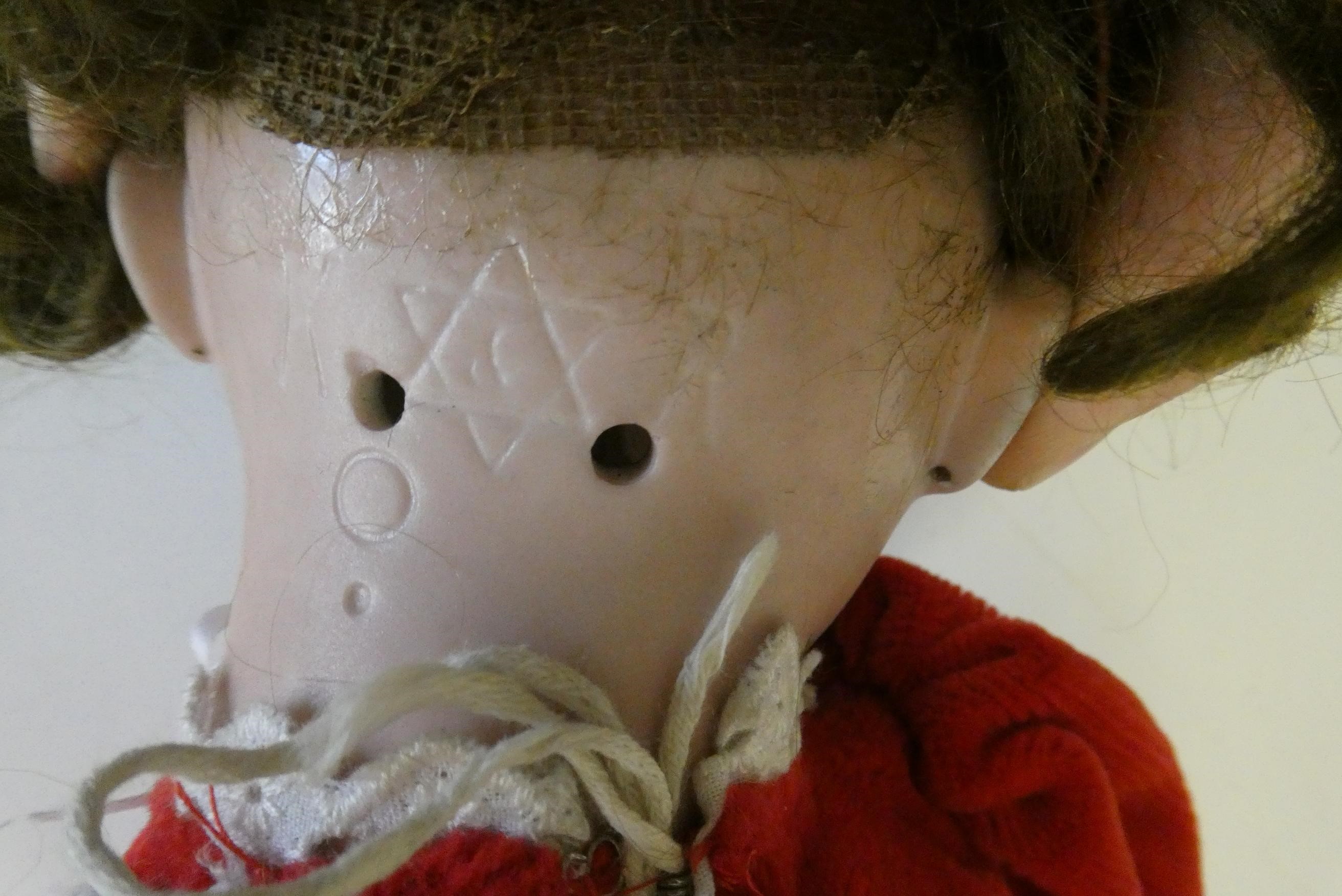 A Kammer & Reinhardt bisque socket head doll, with brown glass sleeping eyes, open mouth, teeth, Image
