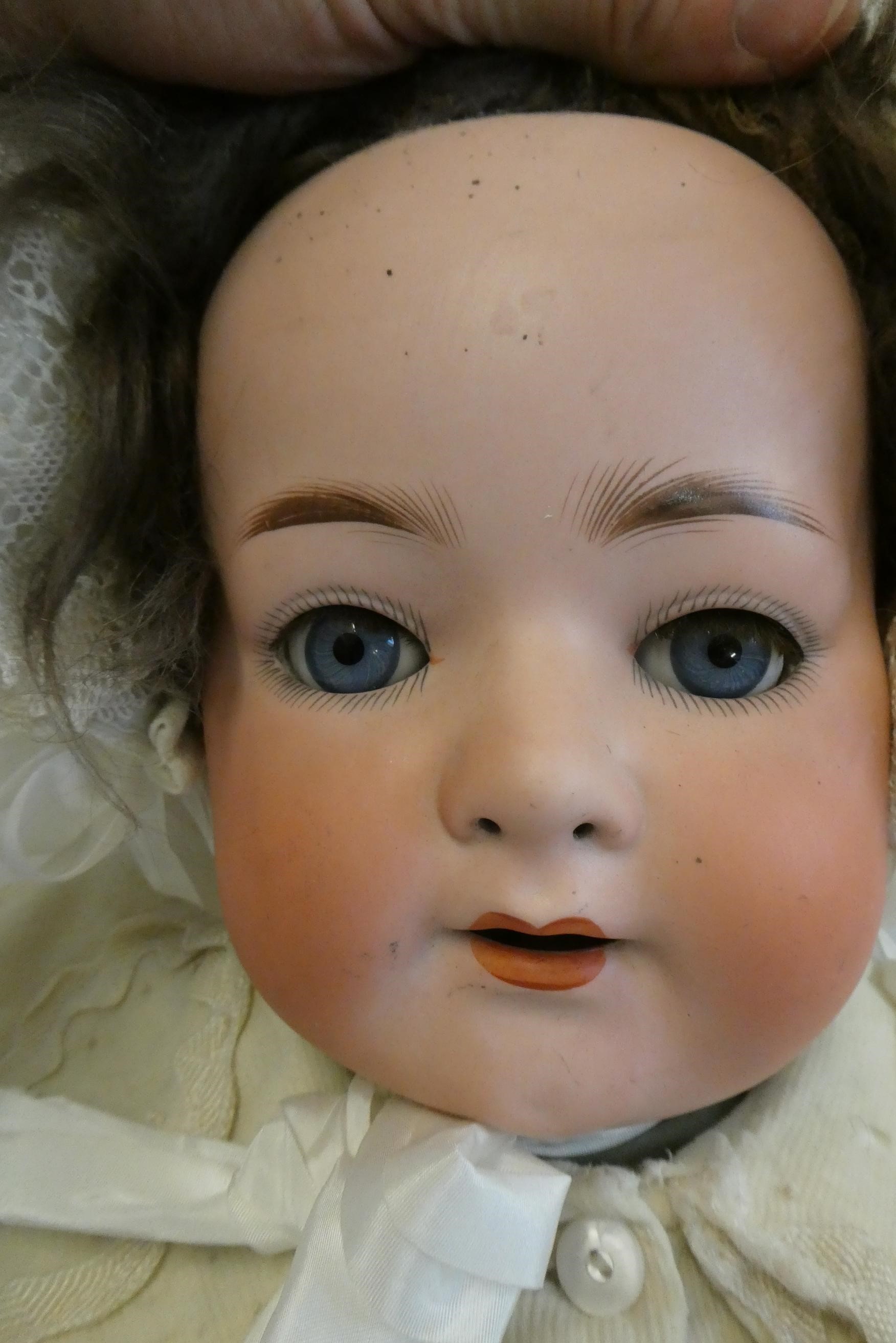 A Heubach Koppelsdorf bisque socket head character doll Image