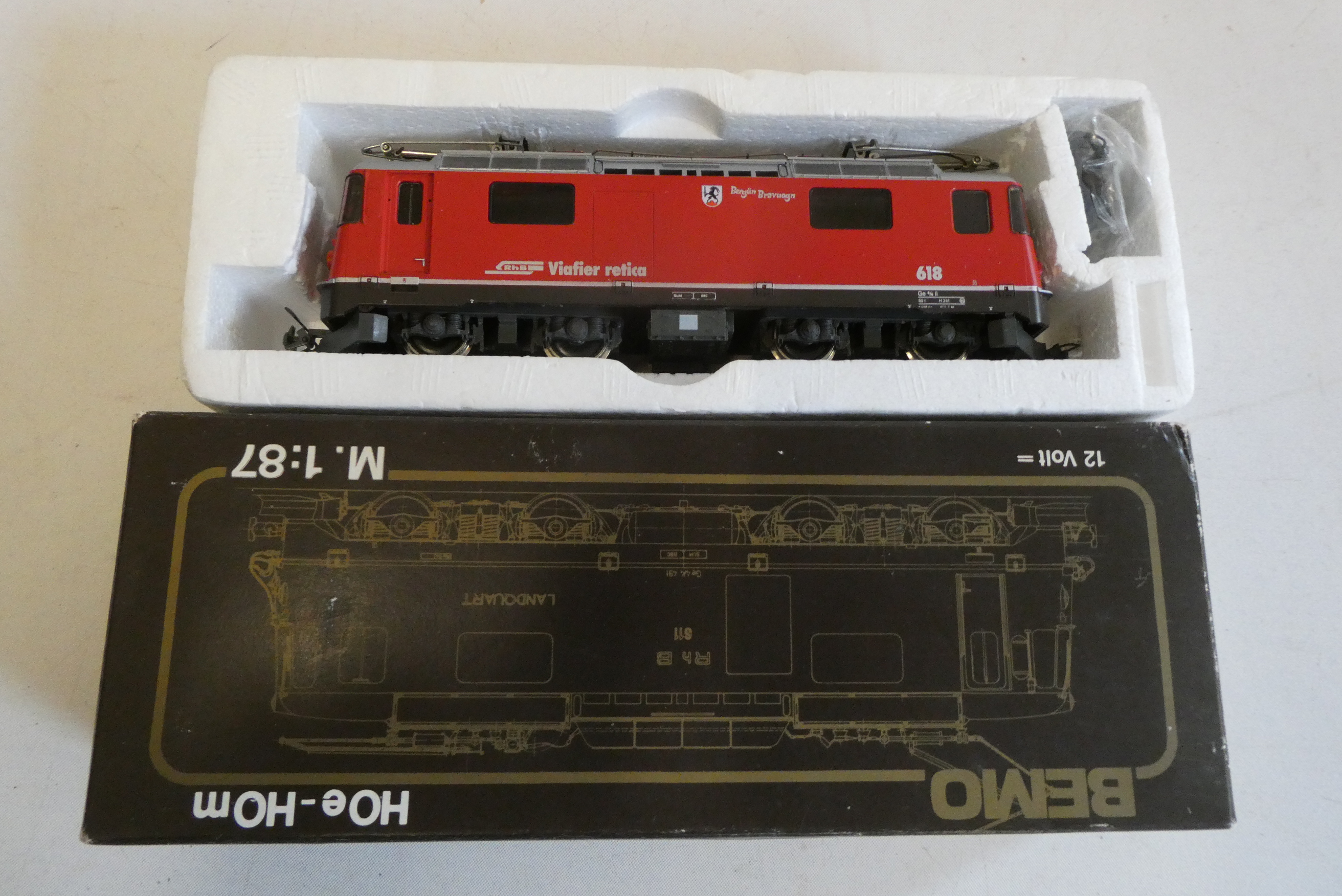 Bemo HOm Ge 4/4 Schmalsspur-bahn electric locomotive, boxed, excellent Image