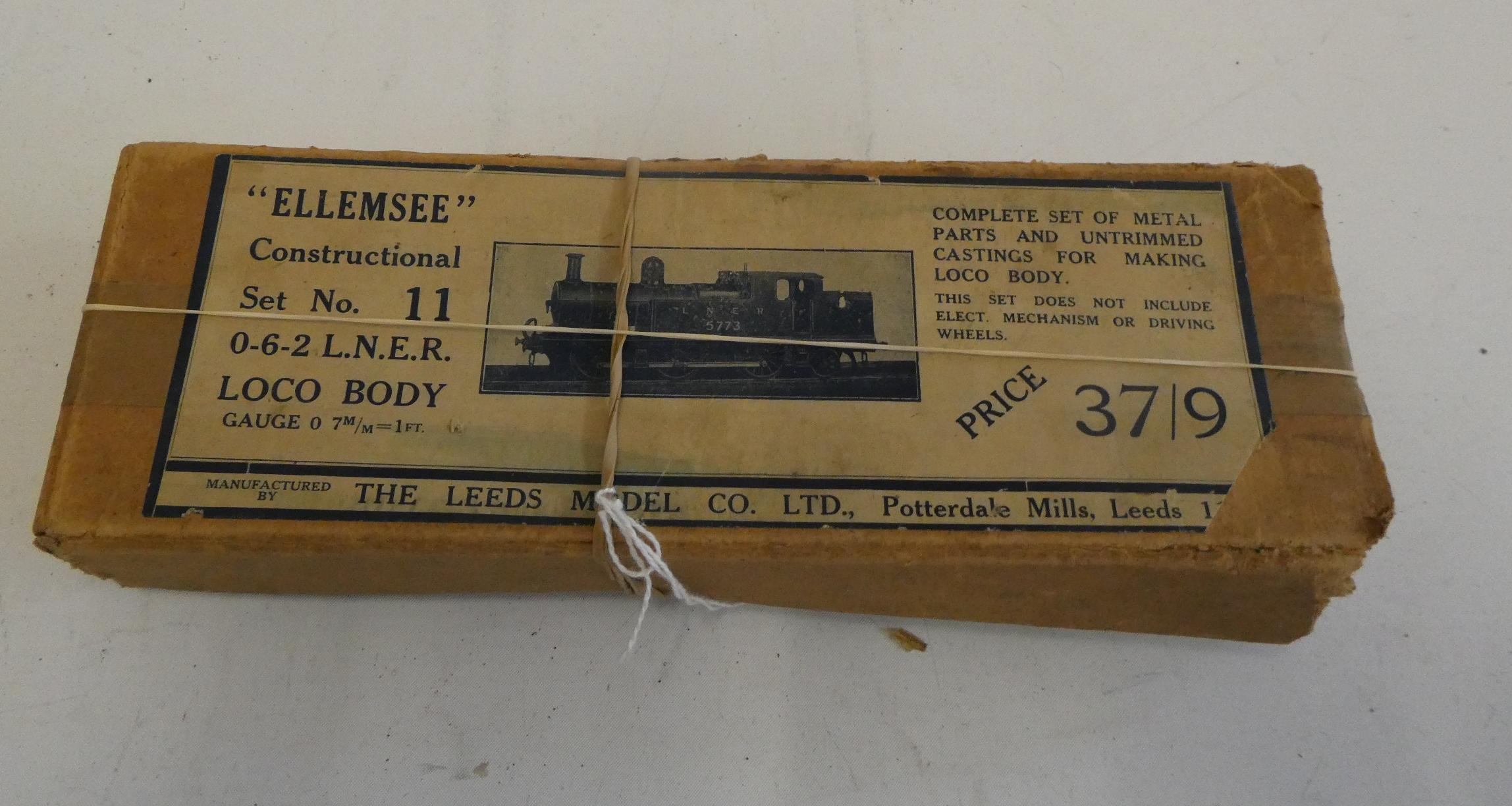 Leeds Models locomotive 0 Gauge kit No.11, LNER 0-6-2 body, boxed, unchecked for completeness, some Image
