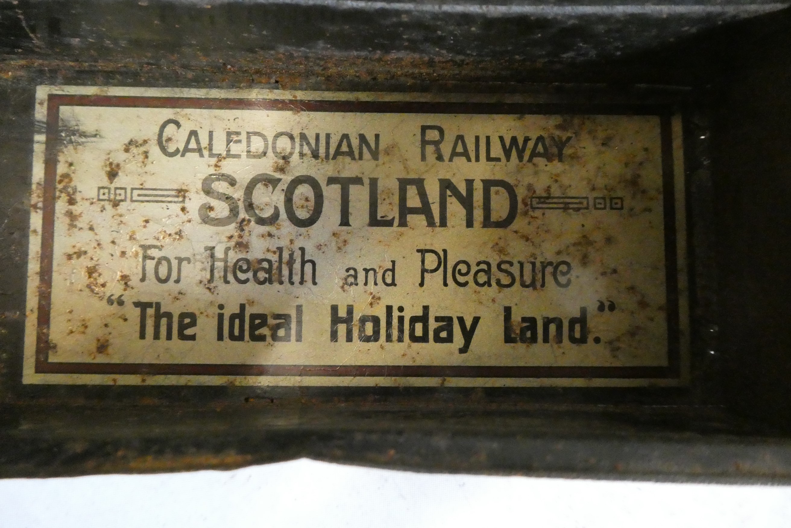 Carrette clockwork Floor Train Caledonian Railway Advertising model with C.R. Locomotive and coach, Image