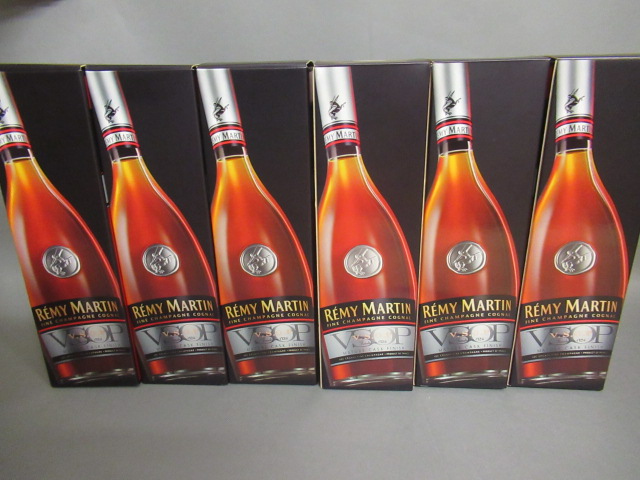 Six bottles Remy Martin VSOP fine champagne cognac Image