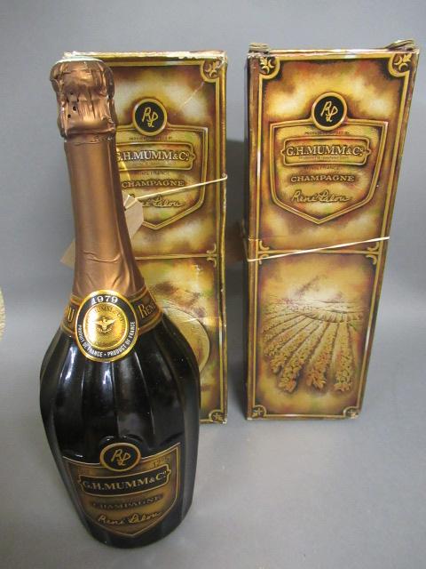 Two bottles 1979 G. H. Mumm Champagne Image