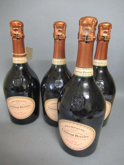 Four bottles Laurent-Perrier champagne Image