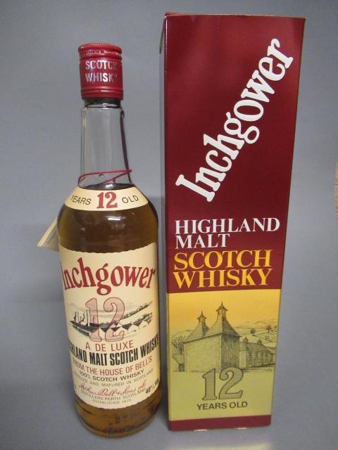 One bottle Inchgower 12 year old de luxe Highland malt whisky Image