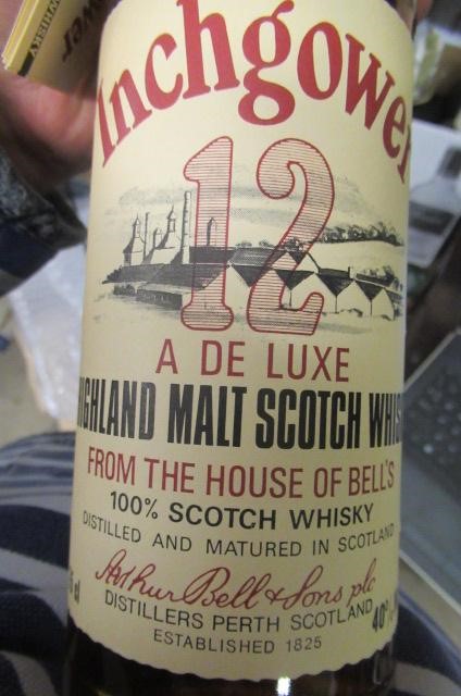 One bottle Inchgower 12 year old de luxe Highland malt whisky Image