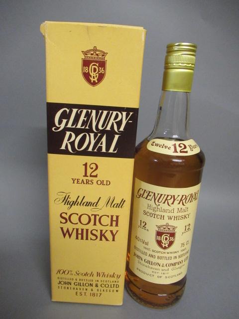 One bottle Glenury-Royal 12 year old Highland malt whisky Image