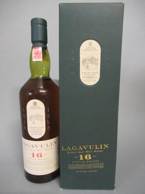 One bottle Lagavulin 16 year old single Islay malt whisky Image