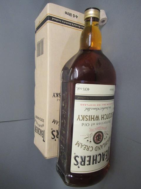 One 4.5 litre bar bottle of Teacher's Highland Cream Image