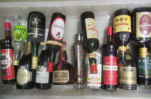 Fifteen bottles of mixed alcohol Image