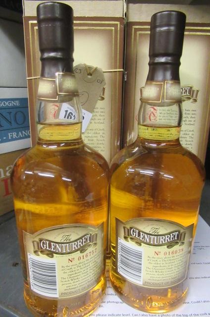 Two bottles Glenturret 12 year old single highland malt whisky Image