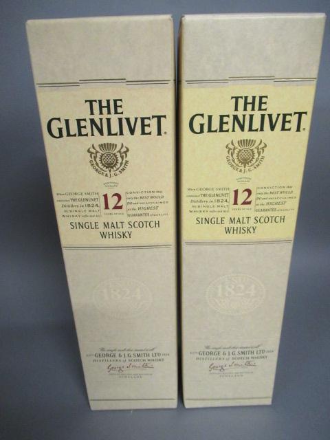 Two bottles The Glenlivet 12 year old single malt whisky Image