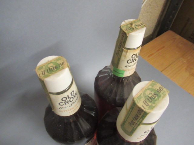 Three bottles Old Crow Kentucky straight bourbon whiskey (Est. plus 21% premium inc. VAT) Image