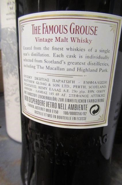 One bottle famous grouse vintage malt whisky 1987 | Hartleys