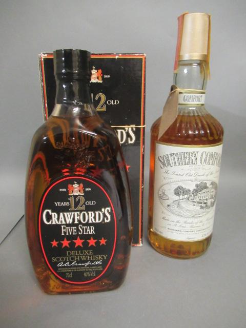 One bottle Crawford's 12 year old deluxe scotch whisky Image