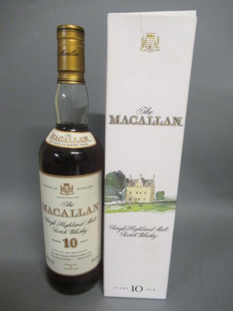 One bottle Macallan 10 year old single highland malt whisky Image