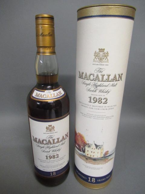One bottle Macallan 18 year old single highland malt whisky Image