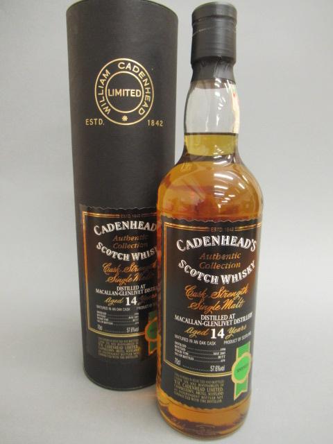 One bottle Cadenhead's 14 year old cask strength single malt whisky Image