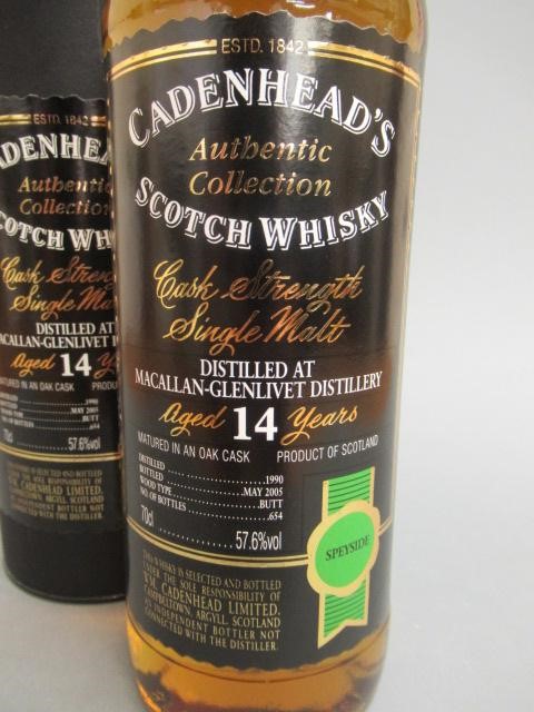 One bottle Cadenhead's 14 year old cask strength single malt whisky Image