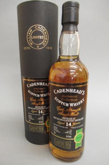 One bottle Cadenhead's 14 year old cask strength single malt whisky Image