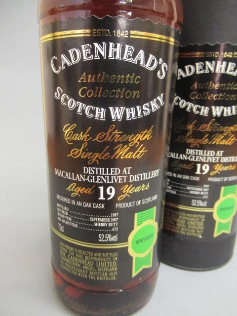 One bottle Cadenhead's 19 year old cask strength single malt whisky Image