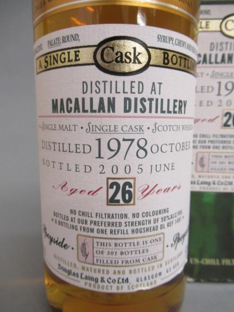 One bottle Macallan 26 year old single malt whisky Image