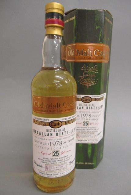 One bottle Macallan 25 year old single malt whisky Image