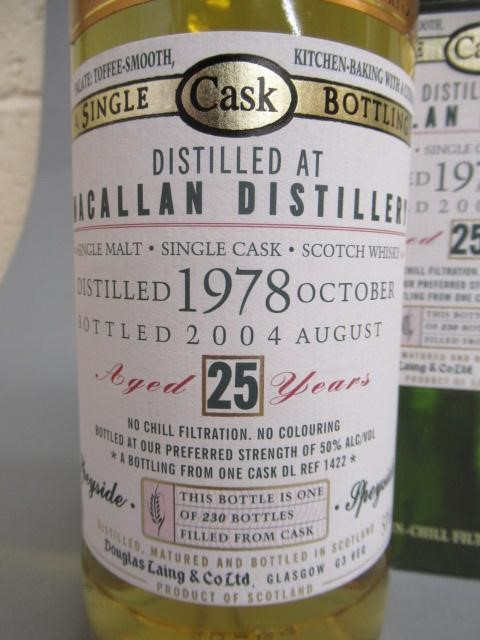 One bottle Macallan 25 year old single malt whisky Image