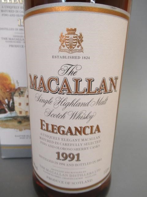 One litre Macallan Elegancia 1991 single Highland malt whisky Image