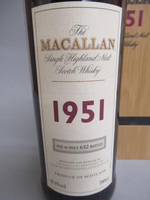 One bottle Macallan 1951 single Highland malt Scotch whisky Image