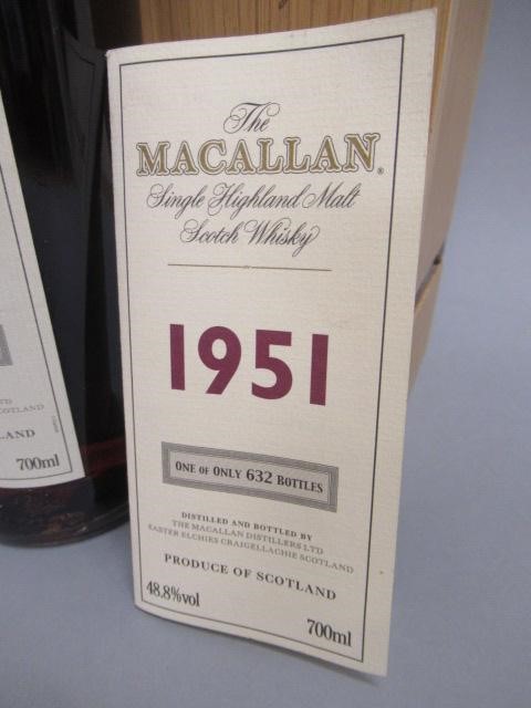 One bottle Macallan 1951 single Highland malt Scotch whisky Image