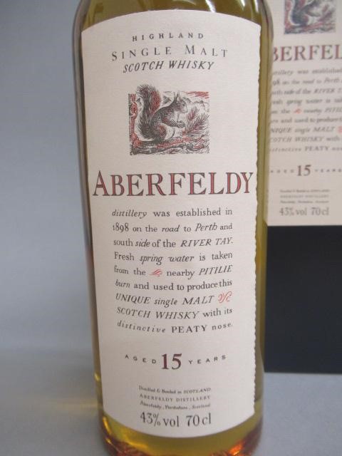 One bottle Aberfeldy 15 year old Highland single malt whisky Image