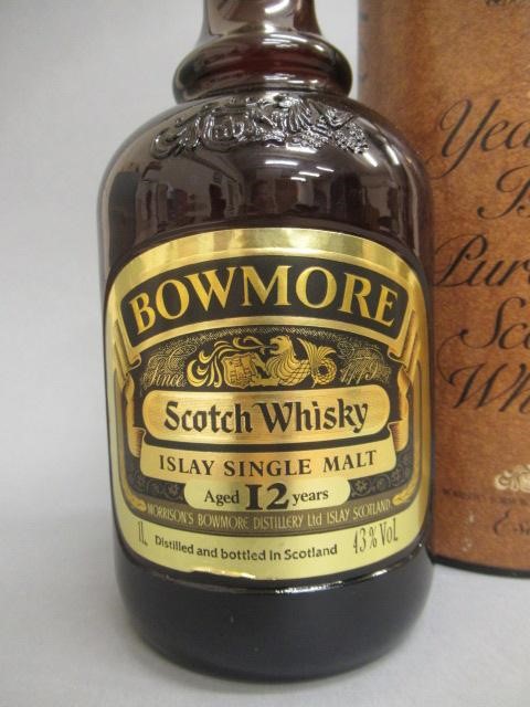 One litre Bowmore 12 year old Islay Pure Malt Scotch Whisky Image