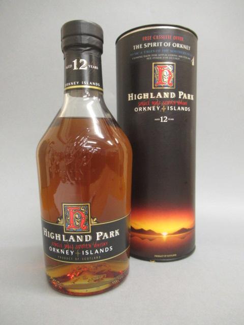 One bottle Highland Park 12 year old Orkney single malt whisky Image