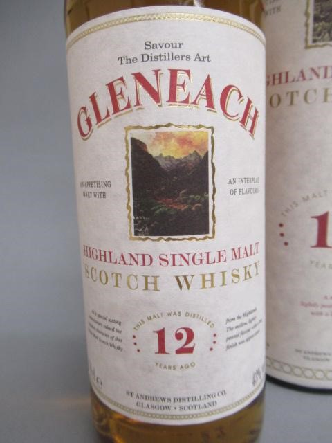 One bottle rare Gleneach 12 year old Highland single malt Scotch whisky Image