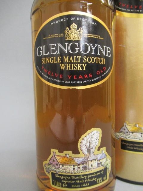 One litre Glengoyne 12 year old single malt whisky Image