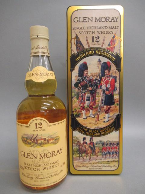 One bottle Glen Moray 12 year old single Highland malt whisky Image