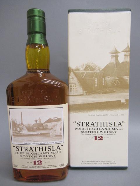 One bottle Strathisla 12 year old pure highland malt Scotch whisky Image