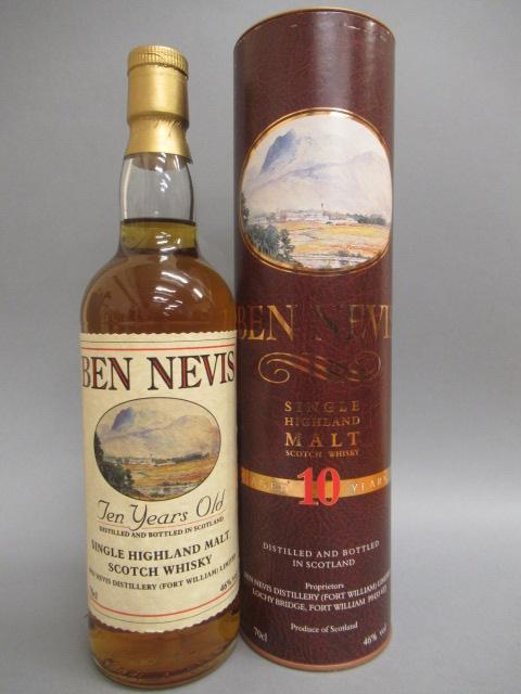 One bottle Ben Nevis 10 year old single Highland malt Scotch whisky Image
