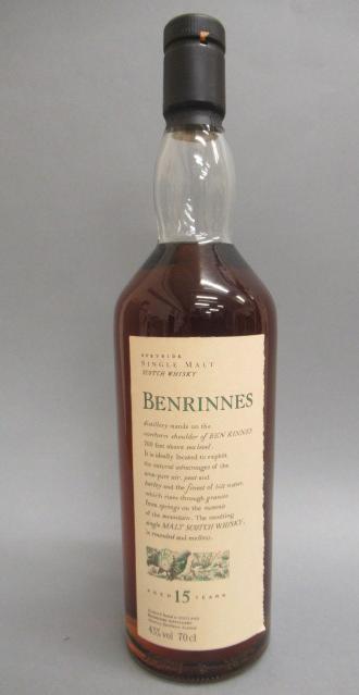 One bottle Benrinnes 15 year old Speyside single malt whisky Image