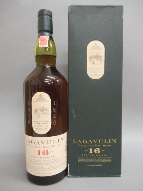 One litre Lagavulin 16 year old single Islay malt whisky Image