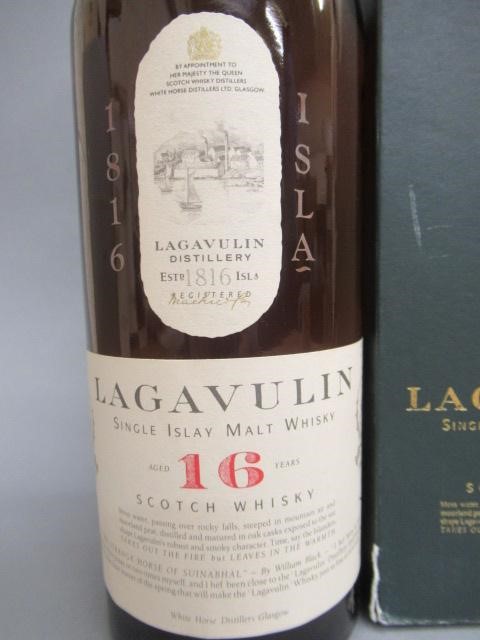One litre Lagavulin 16 year old single Islay malt whisky Image