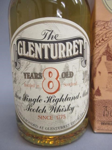 One bottle Glenturret 8 year old pure single Highland malt whisky Image