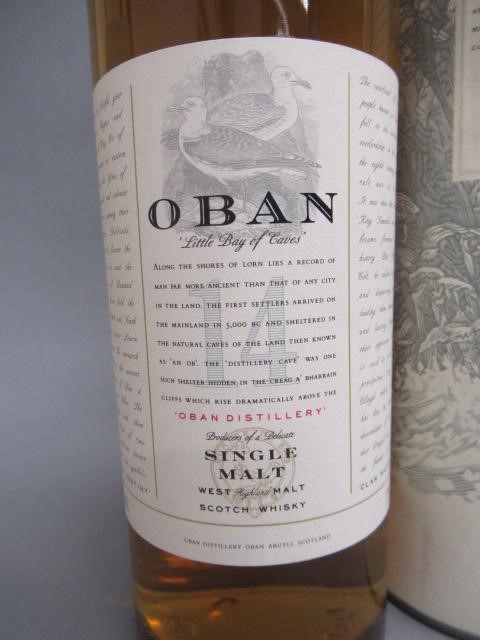One bottle Oban 14 year old single malt whisky Image